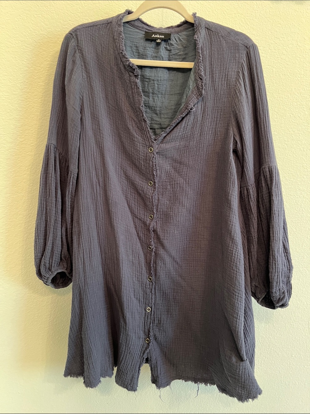 Gray Gauze Cotton Dress